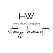 Black text 'HW' and 'stay hawt' with website URL on a white background